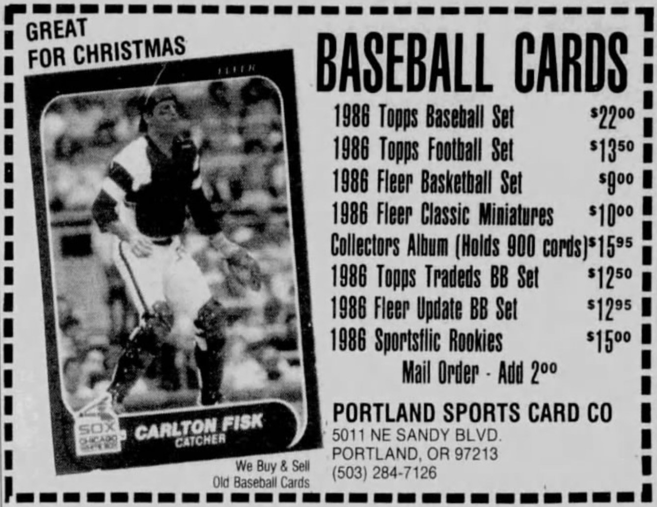 Great for Christmas - Baseball Cards